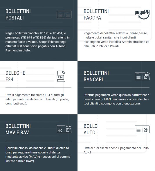 Pagamento bollettini Pagamento bollettini